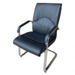 Ghế phòng họp chân quỳ da màu đen ZMFC06 Ghế phòng họp chân quỳ da màu đen ZMFC06