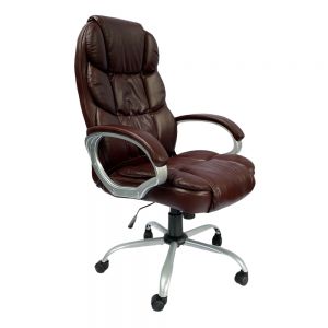 Ghế giám đốc da mềm màu nâu đỏ ZMA1122B