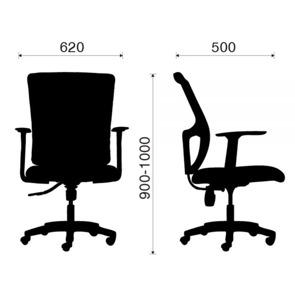 Ghế văn phòng lưng lưới chân nhựa ZM1021-02