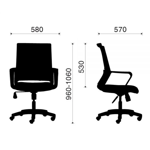 Ghế nhân viên lưng lưới chân nhựa ZM1051-02