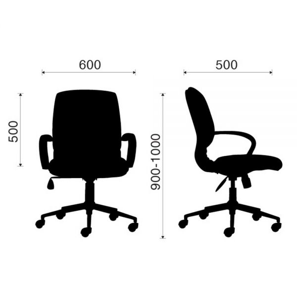 Ghế văn phòng bọc da chân sắt ZM1068-01