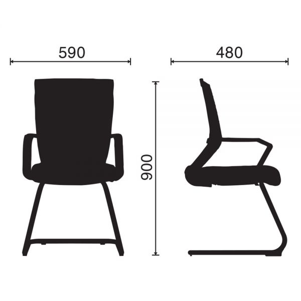 Ghế chân quỳ lưng lưới ZM1012-03