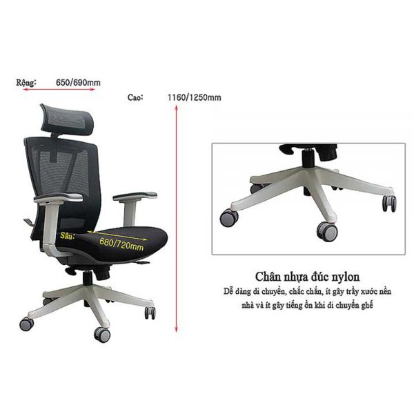 Ghế công thái  học Hàn Quốc ZWG101