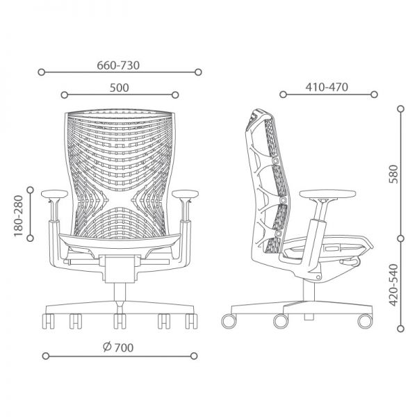 Ghế công thái học Raina-TPE RPB003