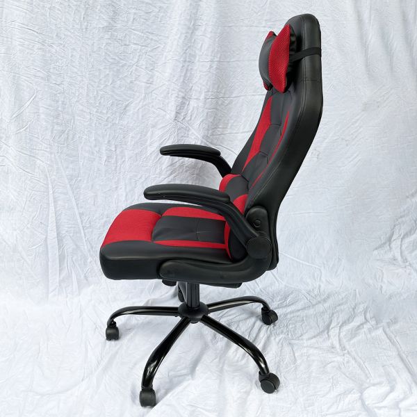 Ghế Gaming tay lật màu đen đỏ ZRC66D