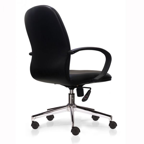 Ghế văn phòng bọc da chân sắt ZM1068-01