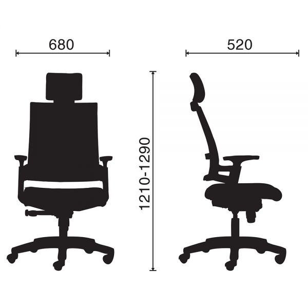 Ghế lưng lưới có tựa đầu chân nhựa ZM1085-02