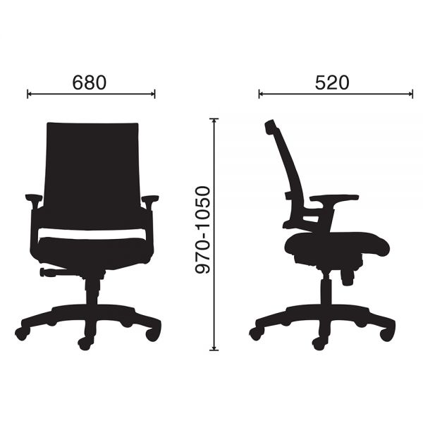 Ghế lưng lưới chân nhựa ZM1085-03