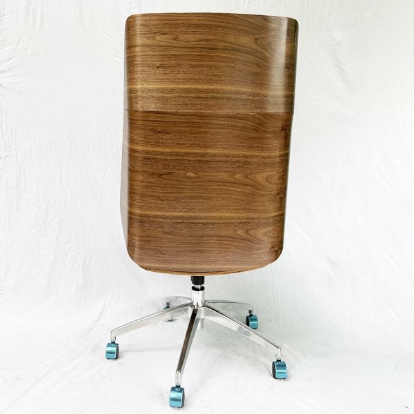 Ghế giám đốc Wood-01 lưng gỗ bọc da ZRPB050