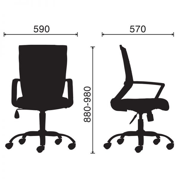 Ghế văn phòng lưng lưới lưng trung ZM1041-01
