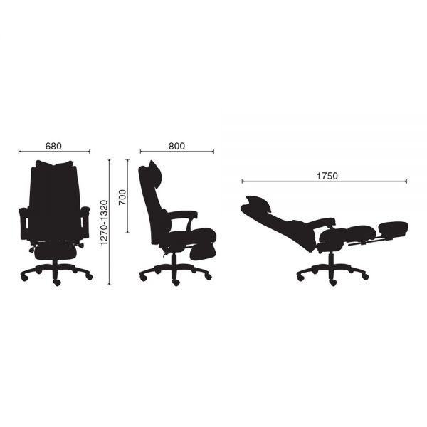 Ghế giám đốc bọc da ngả nằm có gác chân ZM1058-01