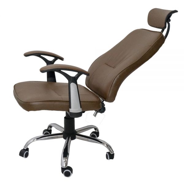 Ghế văn phòng bọc da có tựa đầu ZAKJO011