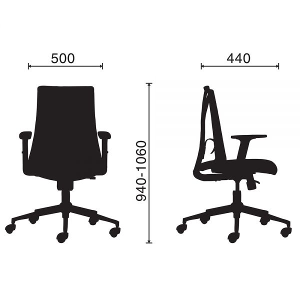 Ghế nhân viên lưng lưới màu xanh M1087D-02