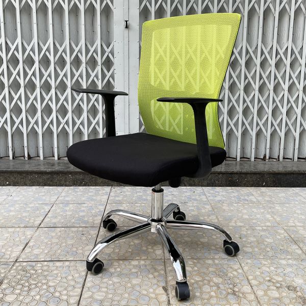 Ghế nhân viên lưng lưới Xanh Lá tay rời ZMFW15XG