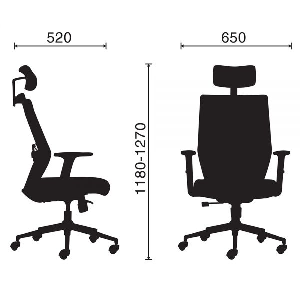 Ghế văn phòng lưng lưới tay nâng hạ có tựa đầu ZM1083-01