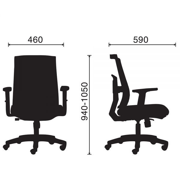 Ghế văn phòng tay rời lưng lưới nâng hạ ZM1084-03B