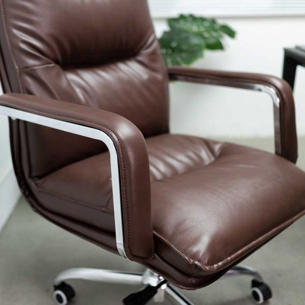 Ghế giám đốc da cao cấp màu nâu ZAKJO856