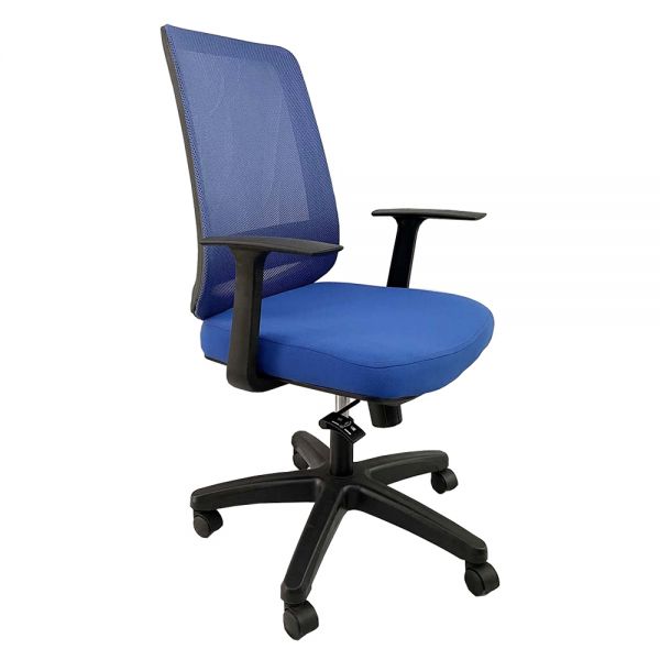 Ghế văn phòng lưng lưới tay rời màu xanh dương ZM1080-04