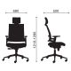Ghế lưng lưới có tựa đầu chân hợp kim ZM1085-01