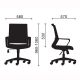 Ghế nhân viên lưng lưới chân sắt ZM1051-01