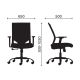 Ghế nhân viên lưng lưới chân nhựa ZM1008-03